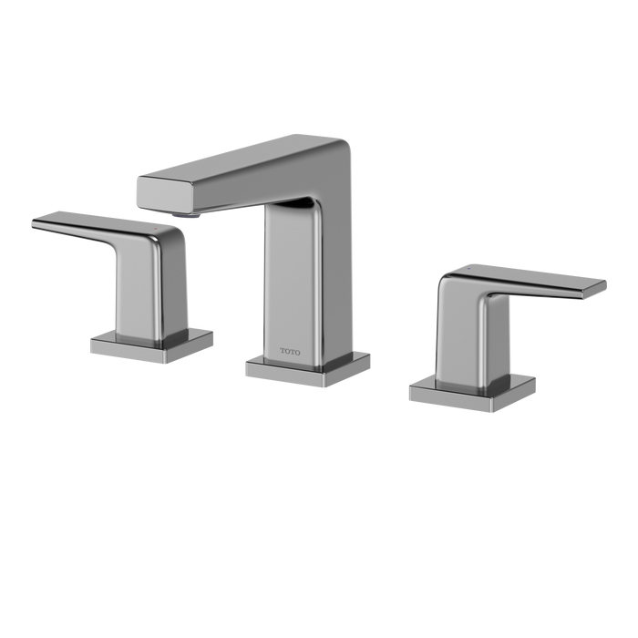 TOTO GB Series 1.2 GPM Two Handle Widespread Bathroom Sink Faucet with Drain Assembly, Polished Chrome - TLG10201U#CP