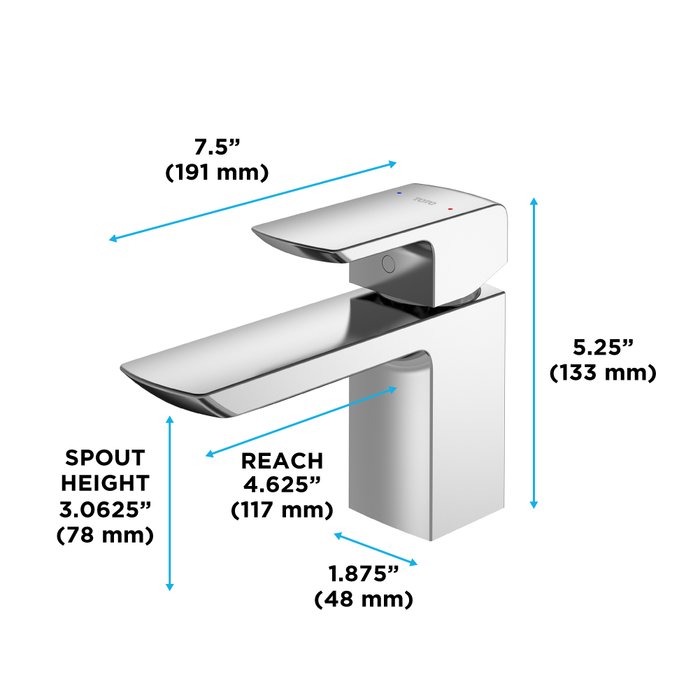 TOTO GR Series 1.2 GPM Single Handle Bathroom Sink Faucet with COMFORT GLIDE Technology and Drain Assembly, Brushed Nickel