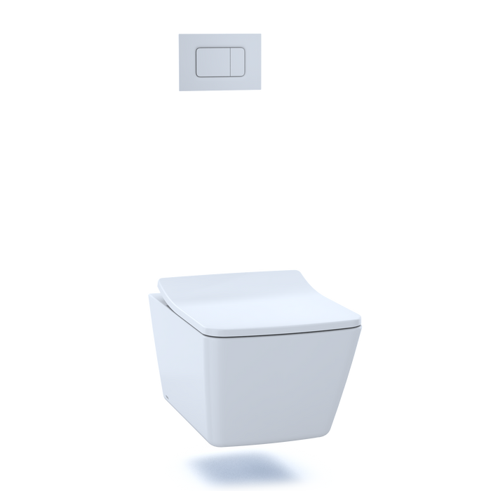 TOTO SoftClose Slim Square Seat and Lid for SP Wall-Hung Toilet, Cotton White- SS249R#01