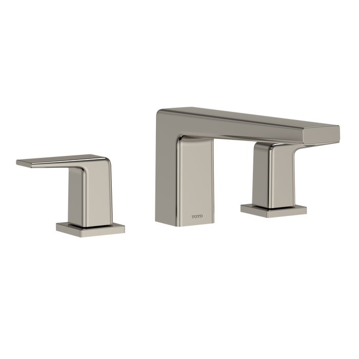 TOTO GB Series 1.2 GPM Two Handle Widespread Bathroom Sink Faucet with Drain Assembly, Polished Nickel - TLG10201U#PN