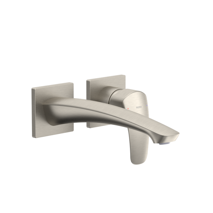TOTO GM 1.2 GPM Wall-Mount Single-Handle Long Bathroom Faucet with COMFORT GLIDE Technology, Brushed Nickel