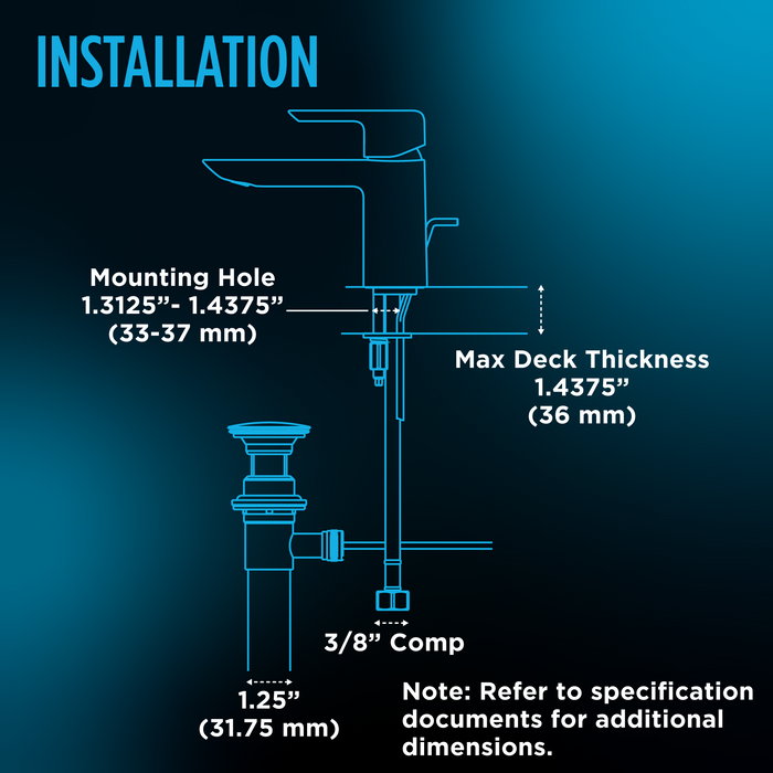 TOTO TLS01304U#CP LB Series 1.2 GPM Single Handle Bathroom Faucet for Semi-Vessel Sink with Drain Assembly