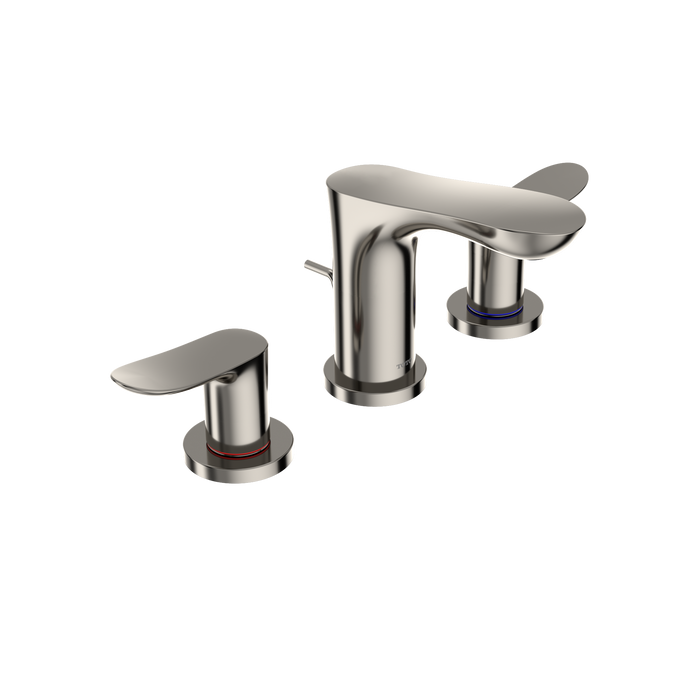 TOTO GO Series 1.2 GPM Two Handle Widespread Bathroom Sink Faucet with Drain Assembly, Polished Nickel