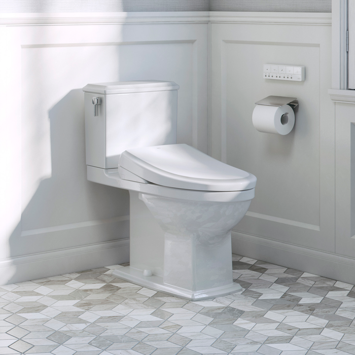 TOTO WASHLET S7A Electronic Bidet Toilet Seat with EWATER+ Bowl and Wand Cleaning and Auto Open and Close Classic Lid, Elongated, Sedona Beige