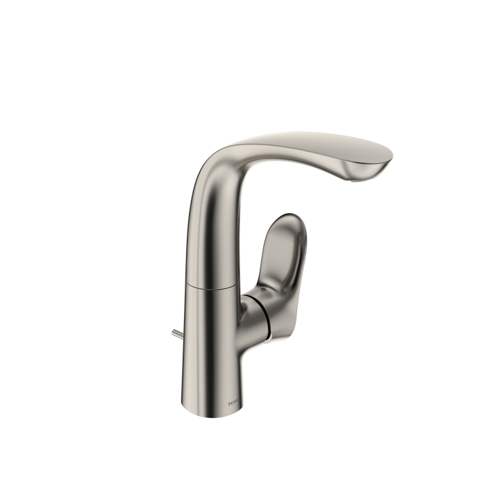 TOTO GO 1.2 GPM Single Side-Handle Bathroom Sink Faucet with COMFORT GLIDE Technology and Drain Assembly, Polished Nickel