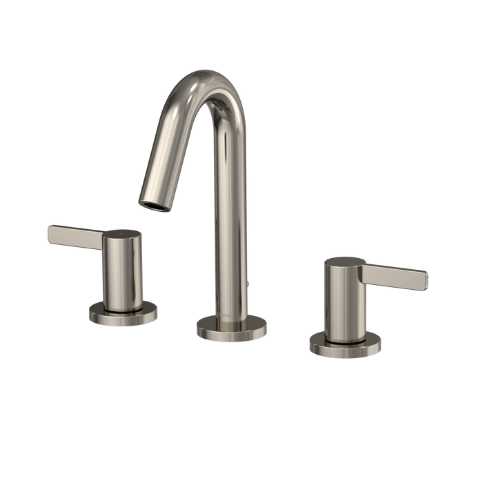 TOTO GF Series 1.2 GPM Two Lever Handle Widespread Bathroom Sink Faucet, Polished Nickel - TLG11201UA#PN