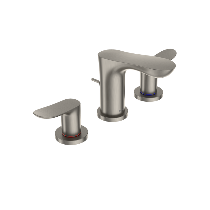 TOTO GO Series 1.2 GPM Two Handle Widespread Bathroom Sink Faucet with Drain Assembly, Brushed Nickel