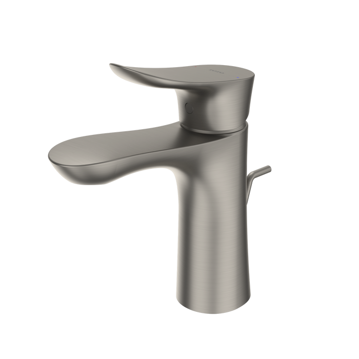 TOTO GO Series 1.2 GPM Single Handle Bathroom Sink Faucet with COMFORT GLIDE Technology and Drain Assembly, Brushed Nickel