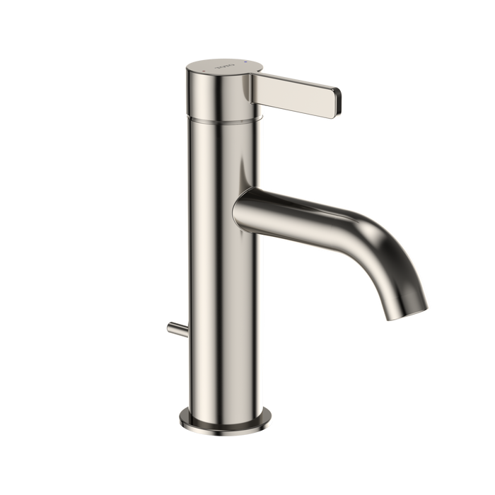 TOTO GF Series 1.2 GPM Single Handle Bathroom Sink Faucet with COMFORT GLIDE Technology and Drain Assembly, Polished Nickel - TLG11301U#PN