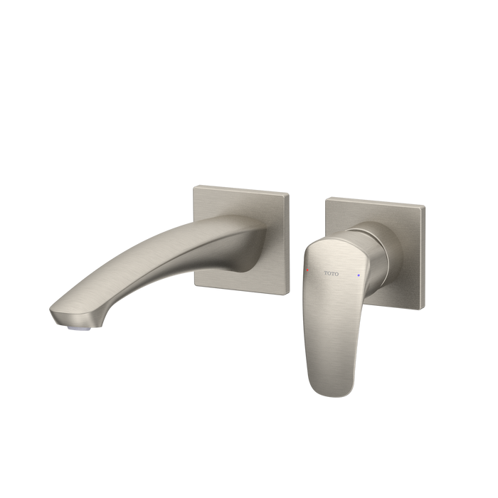 TOTO GM 1.2 GPM Wall-Mount Single-Handle Long Bathroom Faucet with COMFORT GLIDE Technology, Brushed Nickel