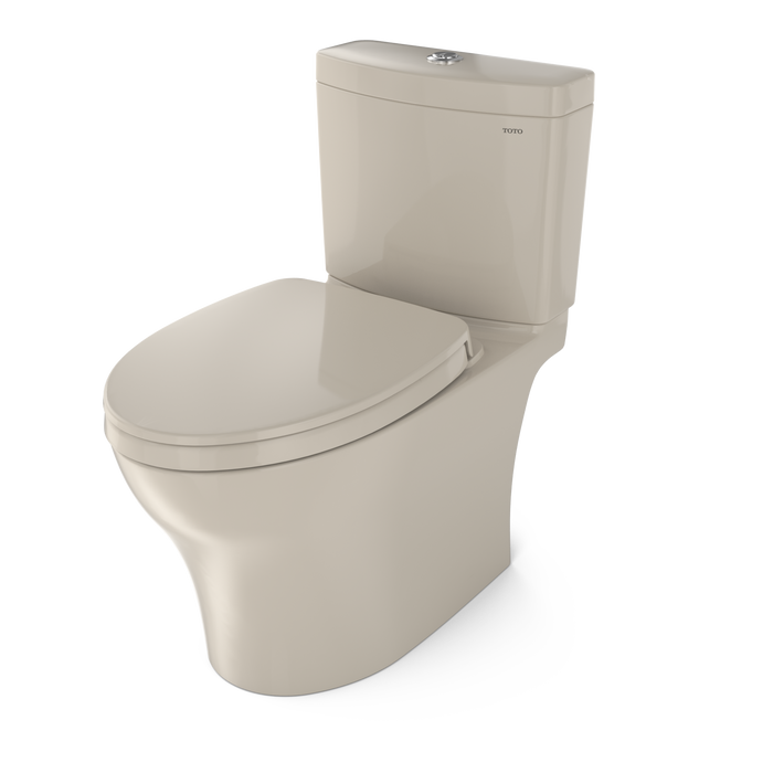 TOTO Aquia IV WASHLET+ Two-Piece Elongated Dual Flush 1.28 and 0.9 GPF Toilet with CEFIONTECT, Bone