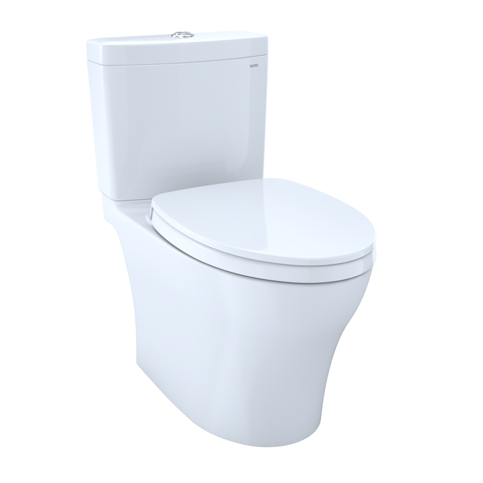 TOTO Aquia IV WASHLET+ Two-Piece Elongated Dual Flush 1.28 and 0.9 GPF Toilet with CEFIONTECT, Cotton White