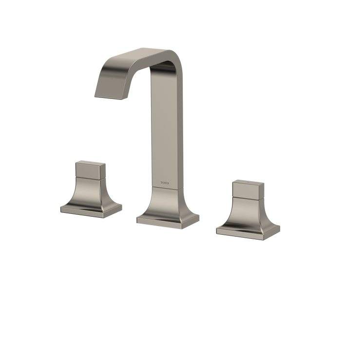 TOTO GC 1.2 GPM Two Handle Widespread Bathroom Sink Faucet, Polished Nickel