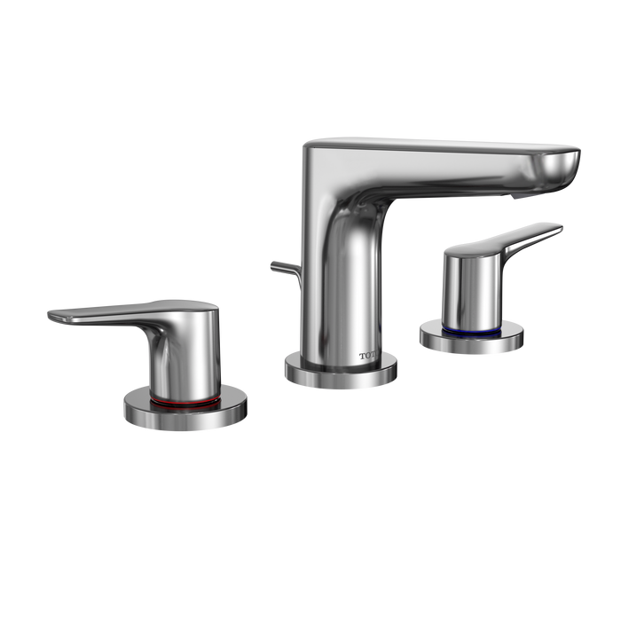 TOTO GS Series 1.2 GPM Two Handle Widespread Bathroom Sink Faucet with Drain Assembly, Polished Chrome