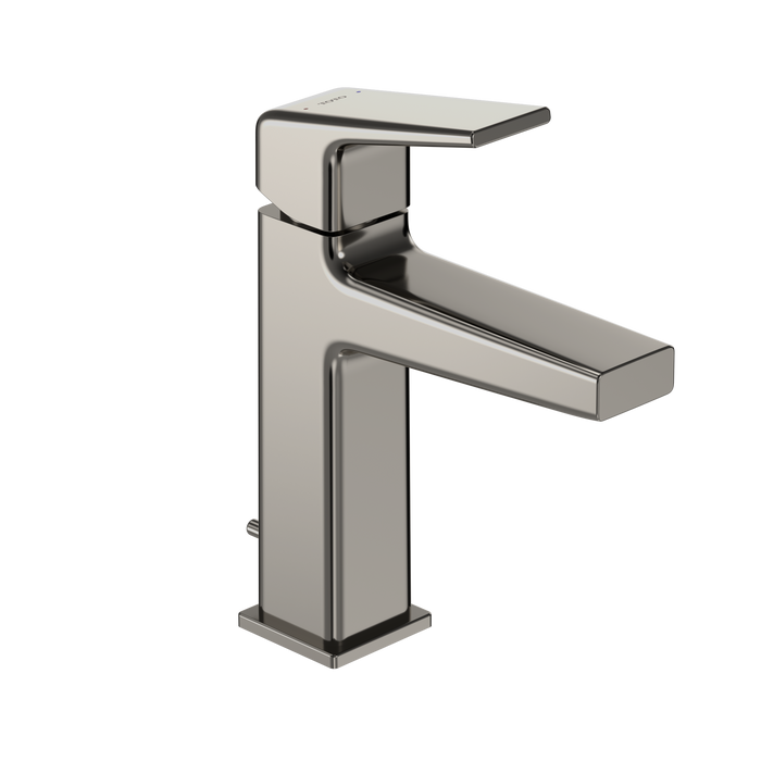 TOTO GB Series 1.2 GPM Single Handle Bathroom Sink Faucet with COMFORT GLIDE Technology and Drain Assembly, Polished Nickel - TLG10301U#PN