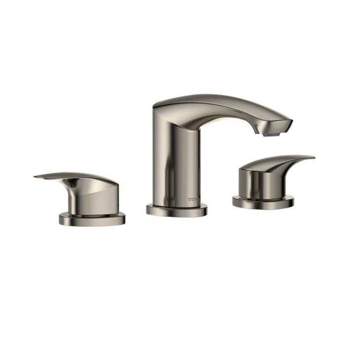 TOTO GM 1.2 GPM Two Handle Widespread Bathroom Sink Faucet, Polished Nickel