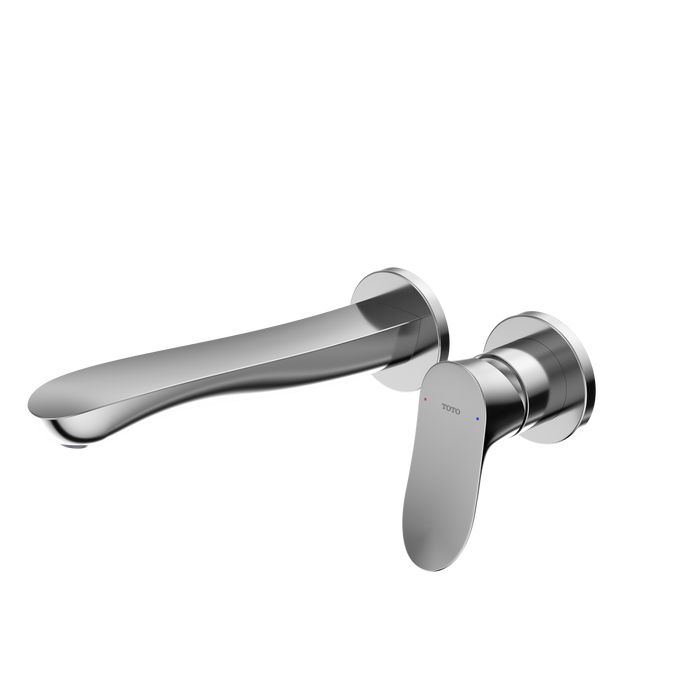 TOTO GO 1.2 GPM Wall-Mount Single-Handle L Bathroom Faucet with COMFORT GLIDE Technology, Polished Chrome