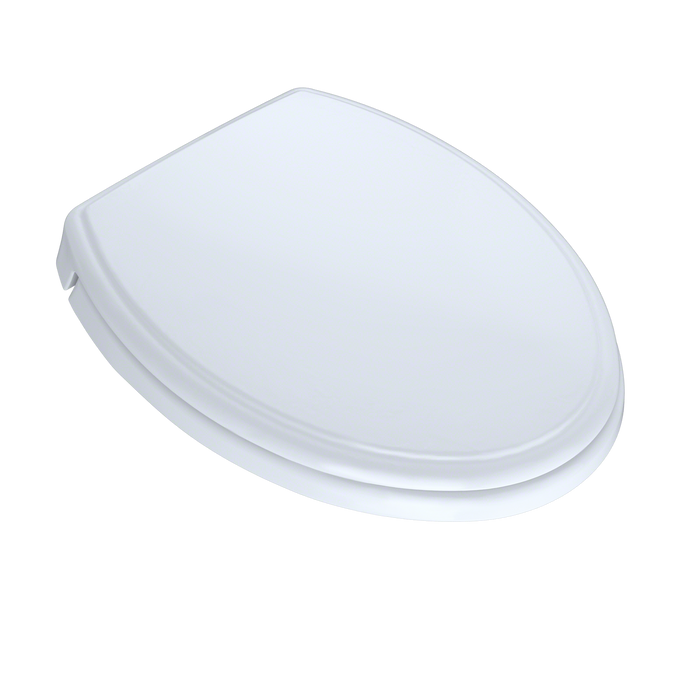 TOTO Traditional SoftClose Slow Close Elongated Toilet Seat and Lid, Cotton White - SS154#01
