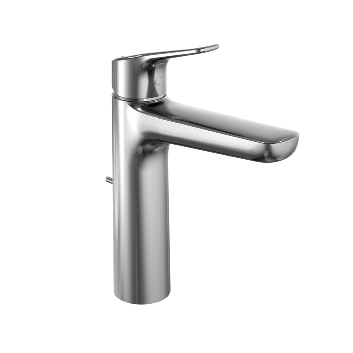 TOTO GS Series 1.2 GPM Single Handle Bathroom Faucet for Semi-Vessel Sink with COMFORT GLIDE Technology and Drain Assembly, Polished Chrome