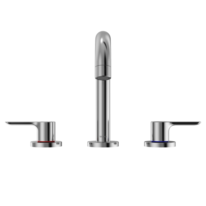 TOTO LB Series Two Handle Widespread 1.2 GPM Bathroom Sink Faucet with Drain Assembly, Polished Chrome - TLS01201U#CP