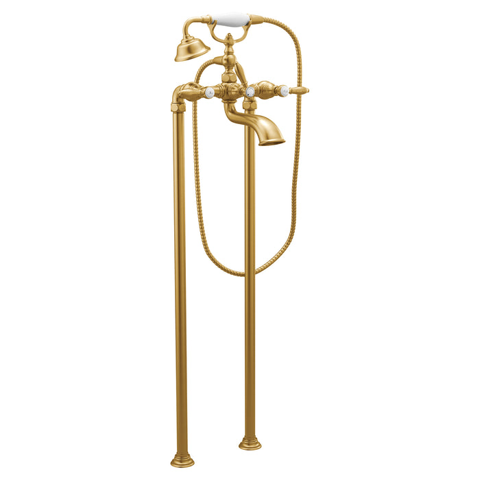 Weymouth Two-Handle Tub Filler including Handheld Shower