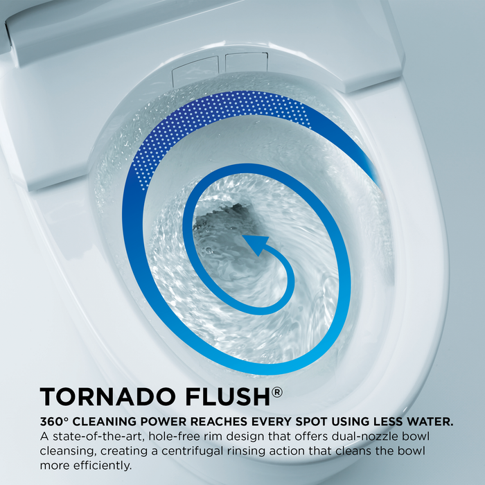 NEOREST AS Dual Flush 1.0 or 0.8 GPF Toilet with Integrated Bidet Seat and EWATER+, Cotton White