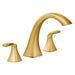 Voss Brushed gold Two-Handle High Arc Roman Tub Faucet