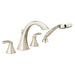 Voss Polished nickel Two-Handle High Arc Roman Tub Faucet including Handheld Shower