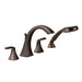 Voss Oil rubbed bronze Two-Handle High Arc Roman Tub Faucet including Handheld Shower
