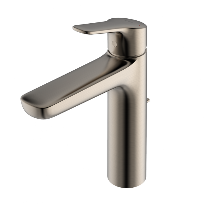 TOTO GS Series 1.2 GPM Single Handle Bathroom Faucet for Semi-Vessel Sink with COMFORT GLIDE Technology and Drain Assembly, Brushed Nickel