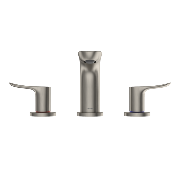 TOTO GO Series 1.2 GPM Two Handle Widespread Bathroom Sink Faucet with Drain Assembly, Brushed Nickel
