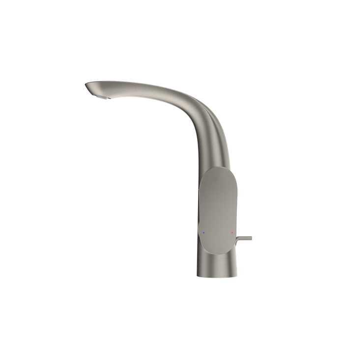 TOTO GO 1.2 GPM Single Side-Handle Bathroom Sink Faucet with COMFORT GLIDE Technology and Drain Assembly, Brushed Nickel