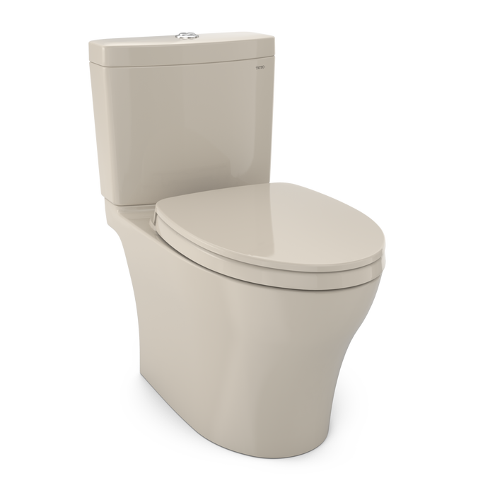 TOTO Aquia IV WASHLET+ Two-Piece Elongated Dual Flush 1.28 and 0.9 GPF Toilet with CEFIONTECT, Bone
