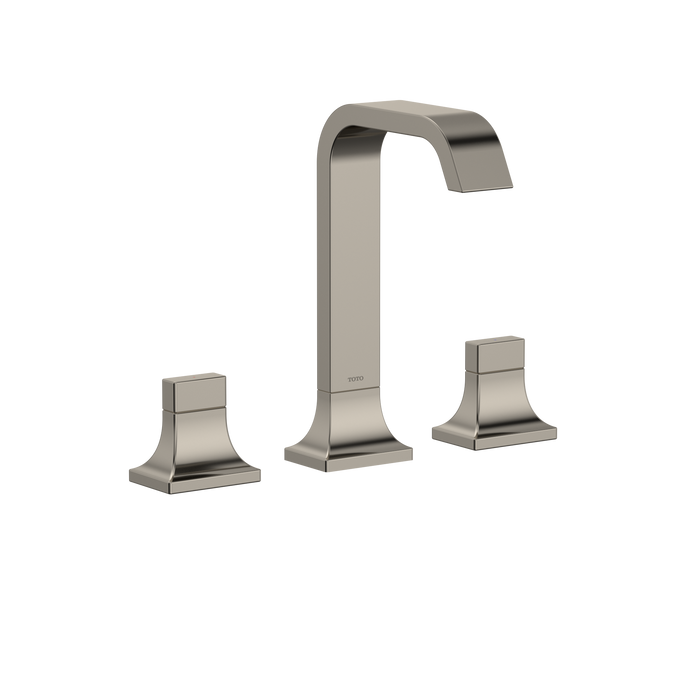 TOTO GC 1.2 GPM Two Handle Widespread Bathroom Sink Faucet, Polished Nickel