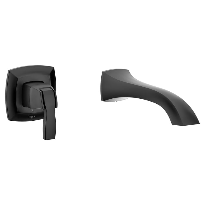 Voss Matte black one-handle non diverter tub filler