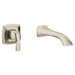 Voss Polished nickel one-handle non diverter wallmount tub filler