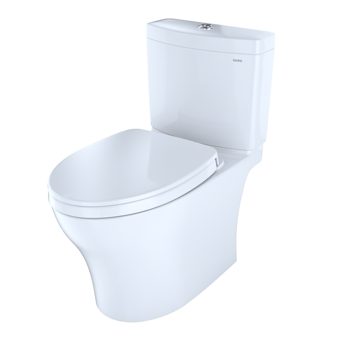 TOTO Aquia IV WASHLET+ Two-Piece Elongated Dual Flush 1.28 and 0.9 GPF Toilet with CEFIONTECT, Cotton White