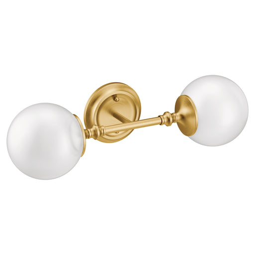 Colinet Brushed gold two globe bath light