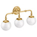 Colinet Brushed gold three globe bath light