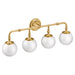 Colinet Brushed gold four globe bath light