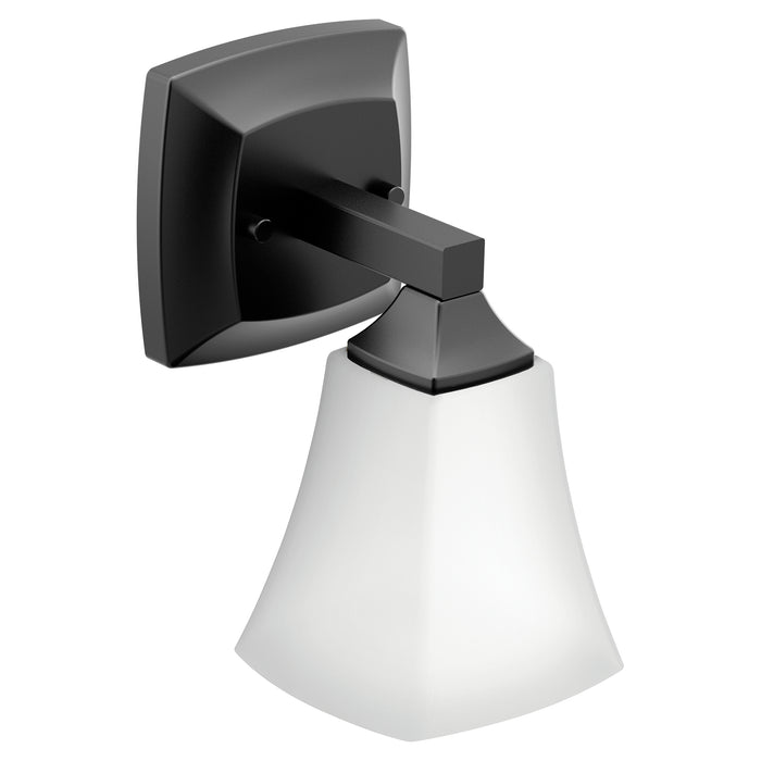 Voss Matte black one globe bath light