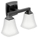 Voss Matte black two globe bath light