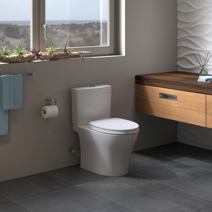 TOTO Aquia IV WASHLET+ Two-Piece Elongated Dual Flush 1.28 and 0.9 GPF Toilet with CEFIONTECT