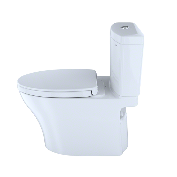 TOTO Aquia IV WASHLET+ Two-Piece Elongated Dual Flush 1.28 and 0.9 GPF Toilet with CEFIONTECT, Cotton White