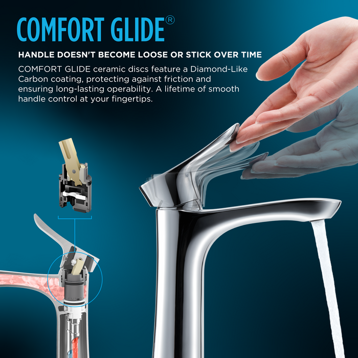 TOTO GO 1.2 GPM Wall-Mount Single-Handle L Bathroom Faucet with COMFORT GLIDE Technology, Polished Chrome