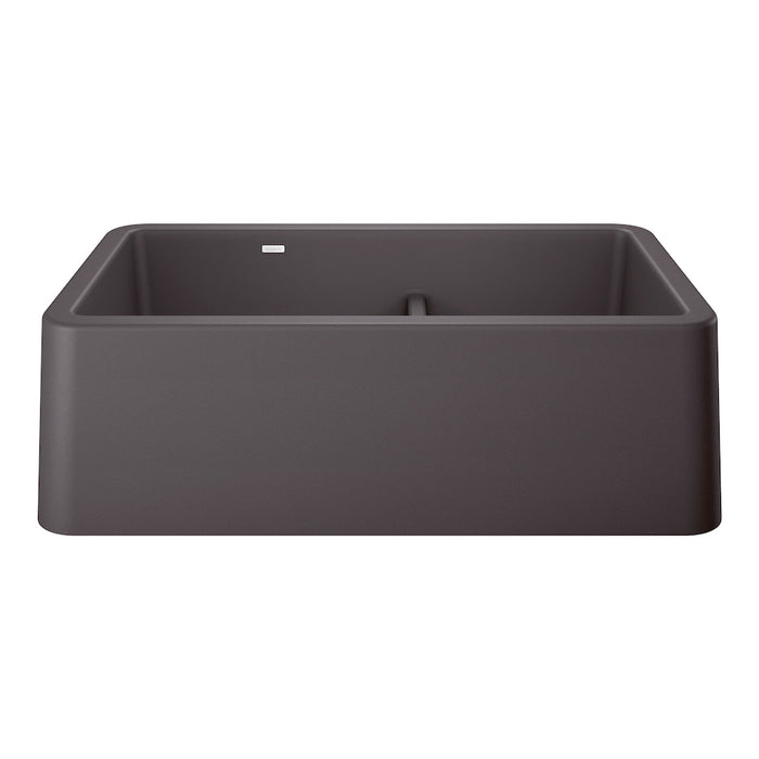 Ikon 33" Apron Double Bowl Farmhouse Sink with Low Divide