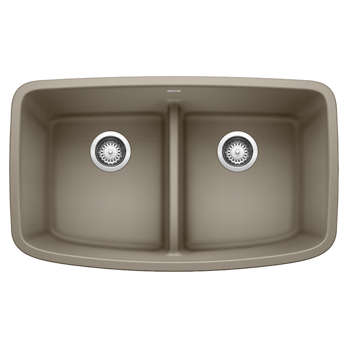 Valea Equal Double Bowl Kitchen Sink with Low Divide