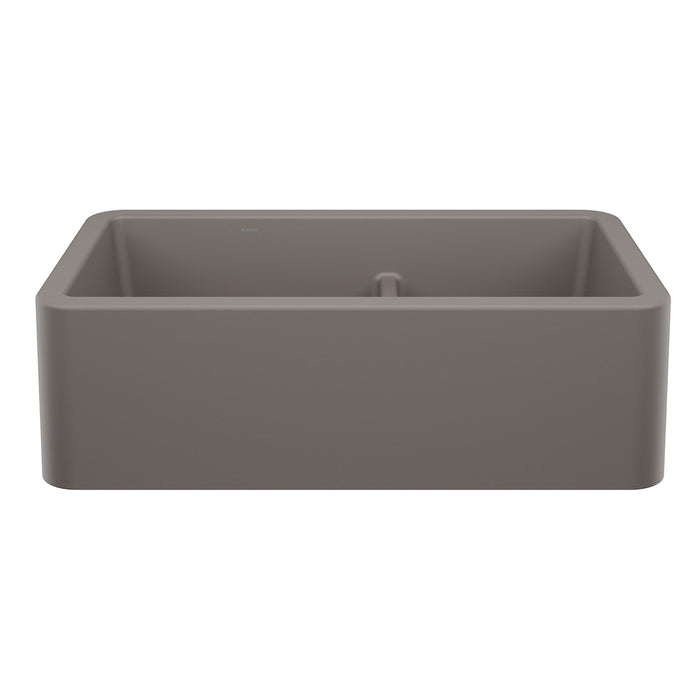 Ikon 33" Apron Double Bowl Farmhouse Sink with Low Divide
