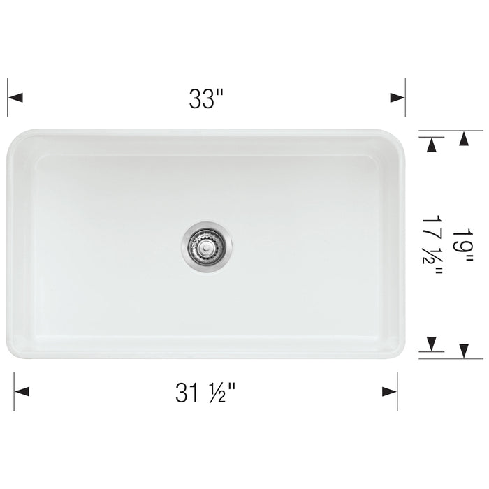 Cerana 33" Apron Single Bowl Farmhouse Sink